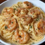 Crevettes à l'Ail et Spaghettis à la Crème