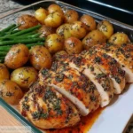 Poulet aux Herbes et Ail, Pommes de Terre