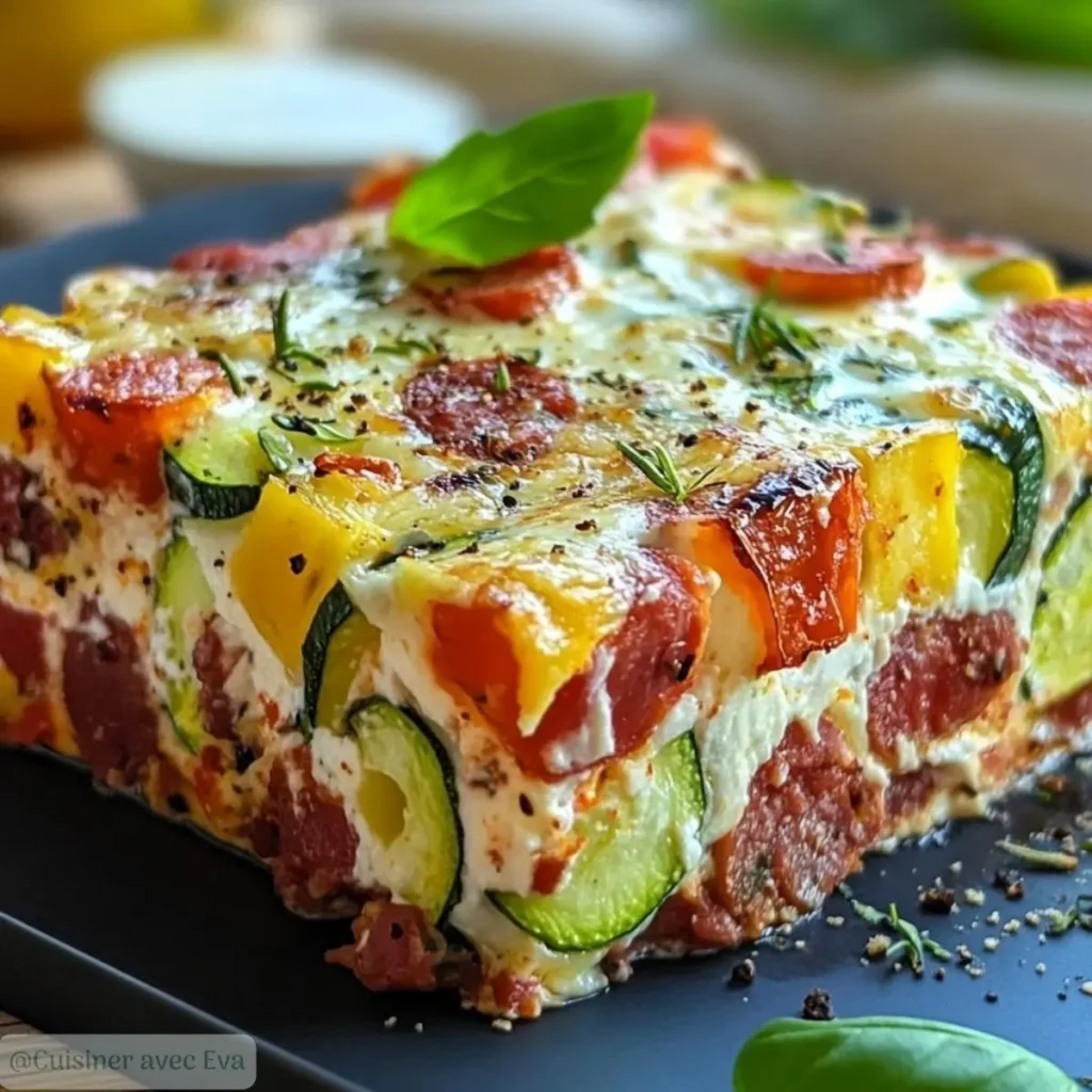 Terrine de Courgettes, Chorizo et Feta