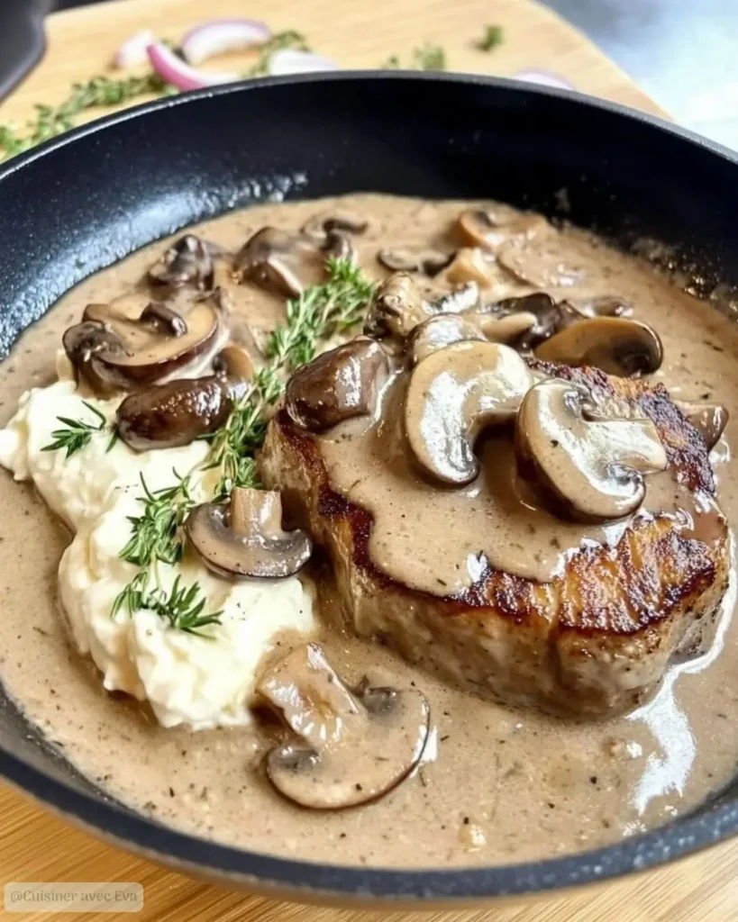 Pour réaliser ce Filet Mignon au Boursin et Champignons