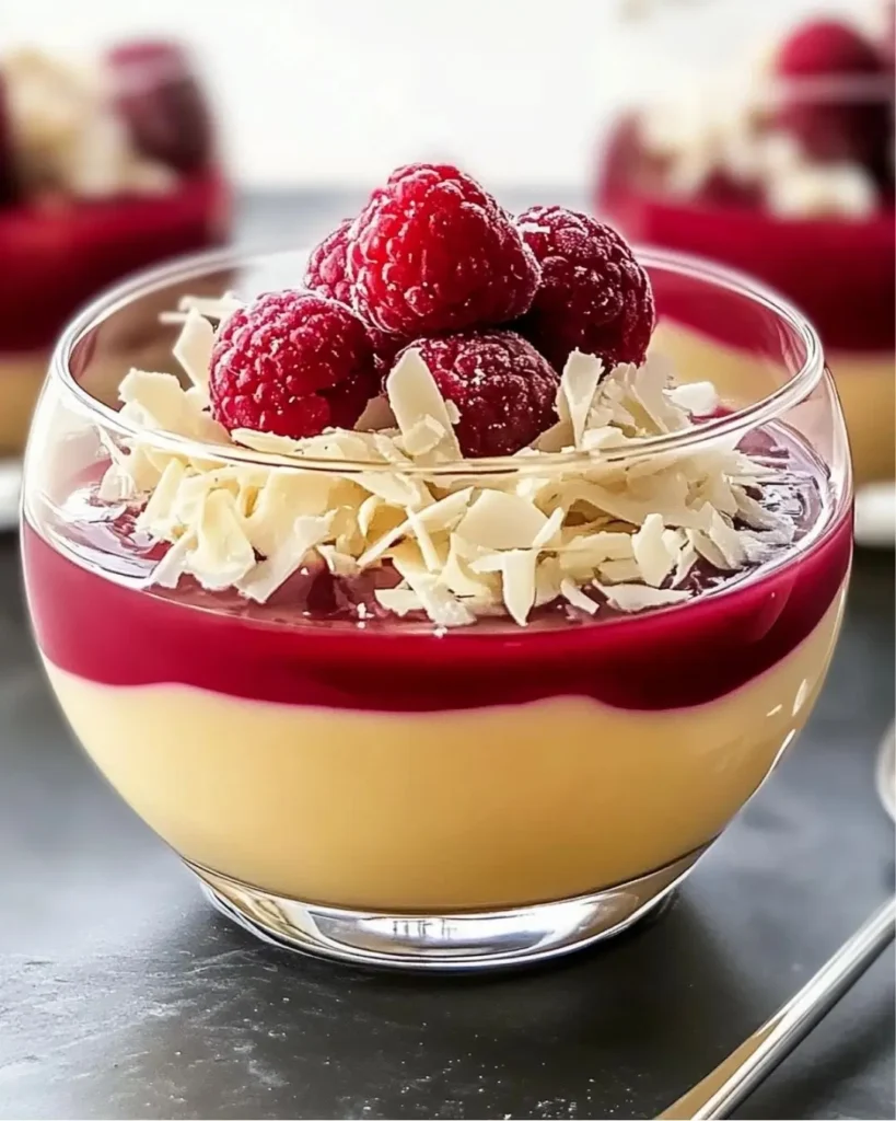 Comment préparer Panna Cotta Chocolat Blanc et Framboises