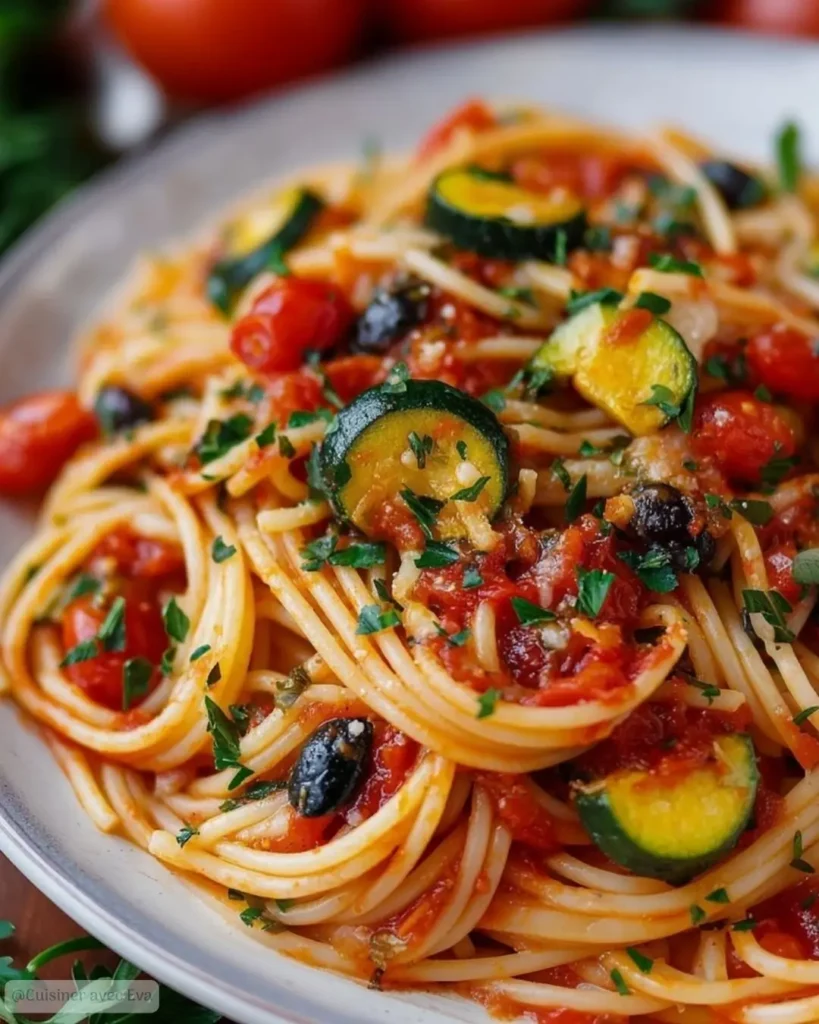 Comment préparer les Spaghettis aux Tomates et Courgettes
