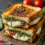 Croque-Monsieur Méditerranéen Fondant à la Mozzarella et Pesto