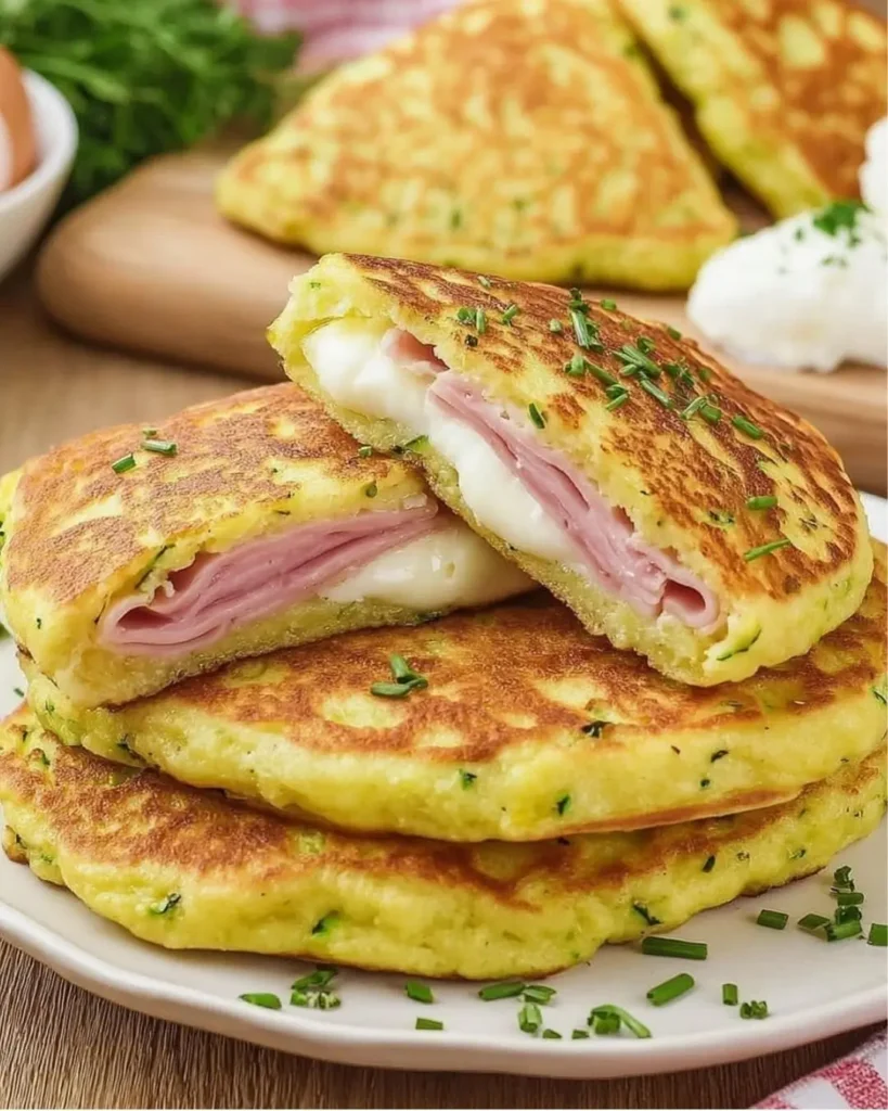 Pourquoi vous allez adorer ces Pancakes à la courgette fourrés au chèvre et jambon