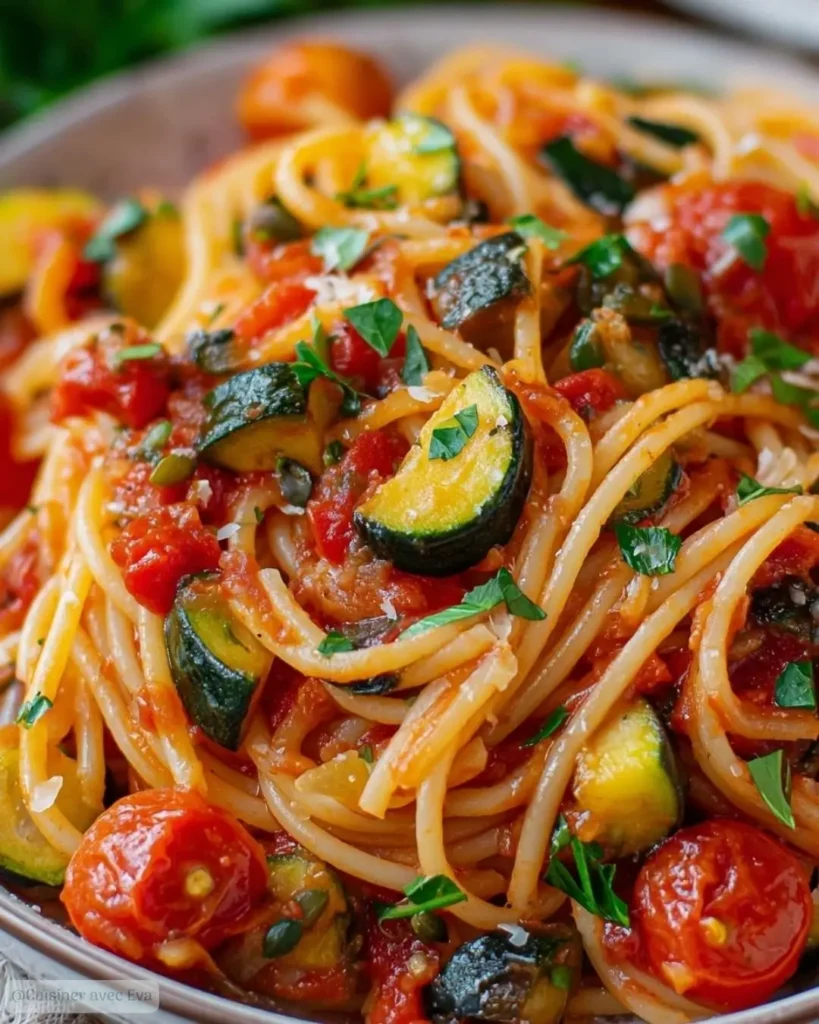 Pourquoi vous allez adorer ces Spaghettis aux Tomates et Courgettes