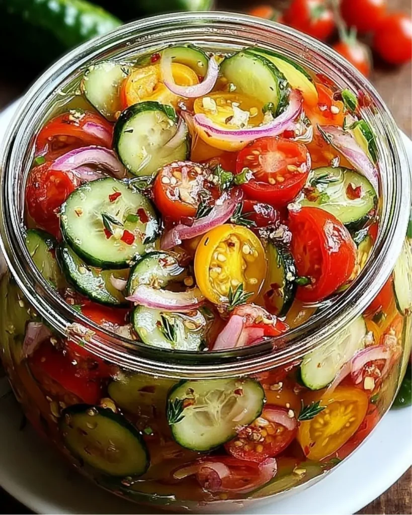 Pourquoi vous allez adorer ces tomates cerises et concombres marinés
