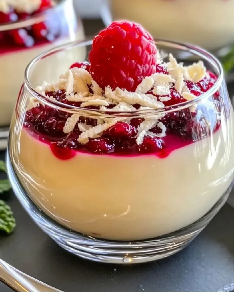 Pourquoi vous allez adorer cette Panna Cotta Chocolat Blanc et Framboises