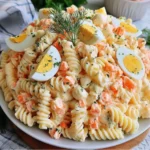 Salade de Pâtes au Surimi et Œufs Durs
