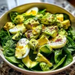 Salade d’œufs à l’avocat et aux épinards