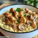 Stroganoff de Poulet aux Champignons