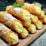 Cannoli à la crème pâtissière