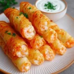 Cigares Croustillants aux Crevettes et à l’Ail