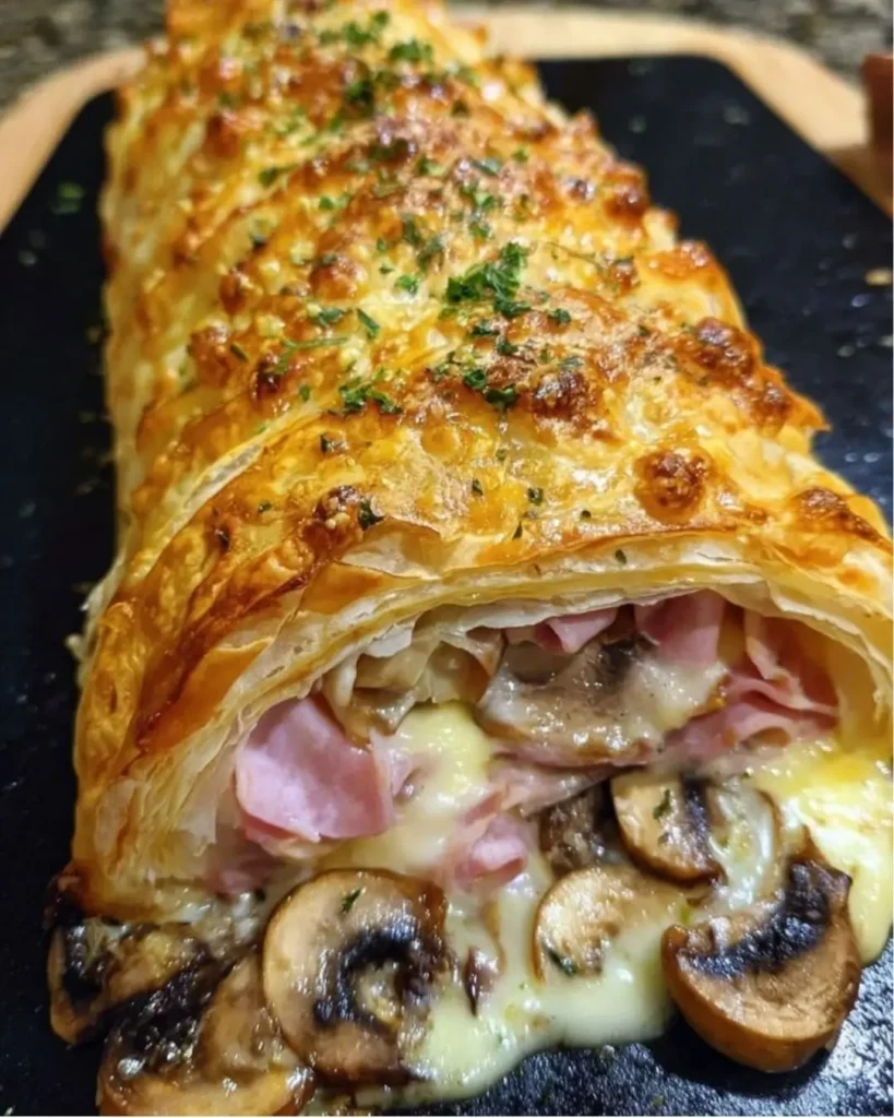 Comment préparer le Feuilleté aux Champignons et Jambon