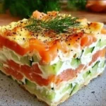 Lasagnes Froides de Concombre et Saumon