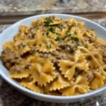 Pâtes papillon à la viande hachée