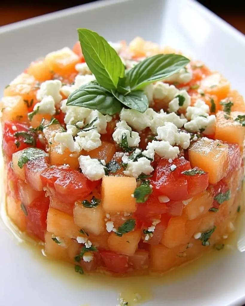 Pourquoi vous allez adorer ce Tartare de Melon Tomates et Feta
