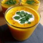 soupe froide de carottes au lait de coco