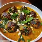 Boulettes de courgettes et feta à la sauce curry