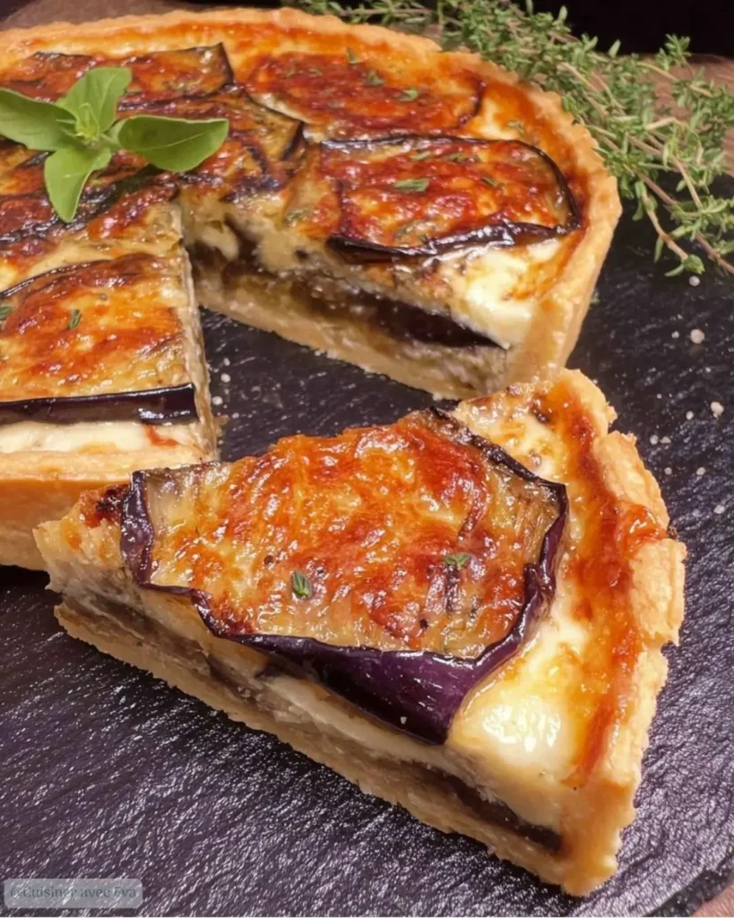 Comment préparer la Tarte à l'Aubergine Mozzarella et Miel