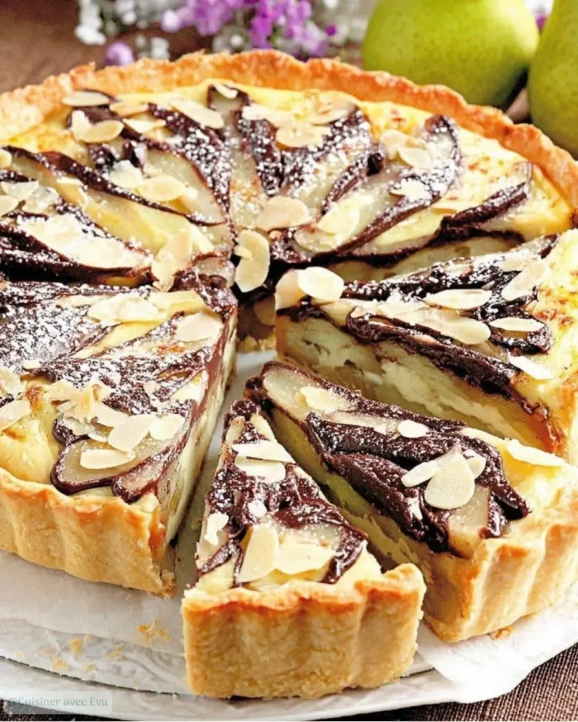 Comment préparer la Tarte aux Poires Amandes et Chocolat
