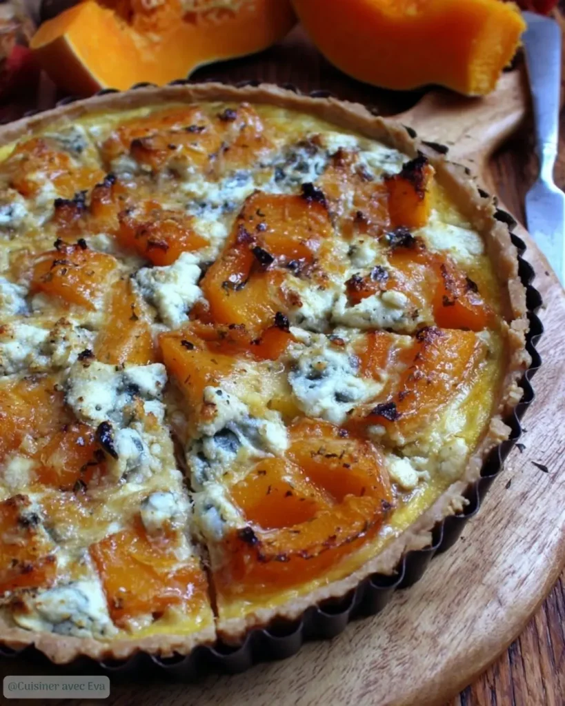 Comment préparer la Tarte courge butternut et bleu d'Auvergne