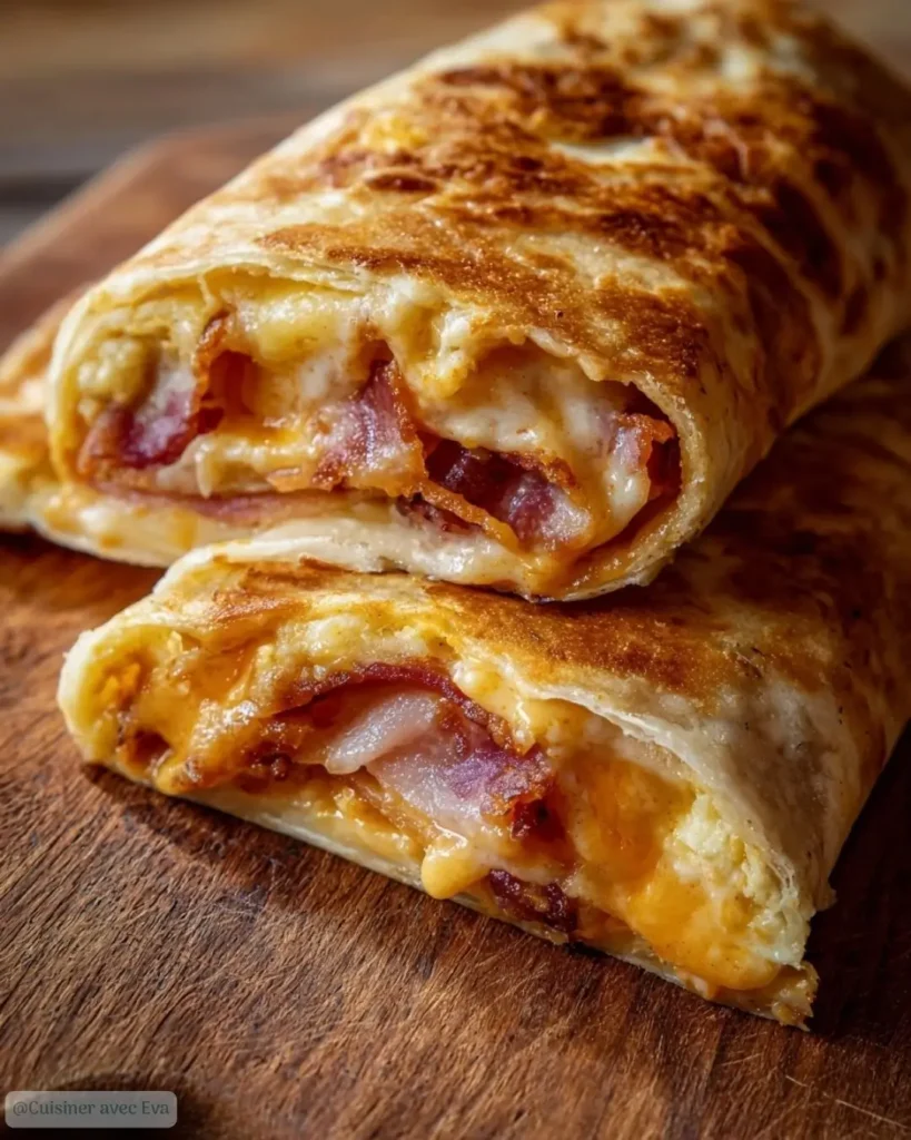 Comment préparer le Croque-wrap au bacon fumé et cheddar