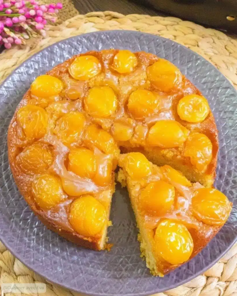 Ingrédients pour le Gâteau Renversé aux Mirabelles Caramel