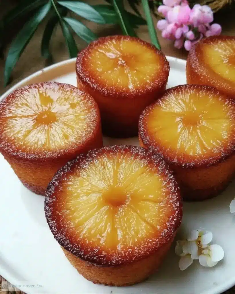 Ingrédients pour les Mini gâteaux renversés à l’ananas