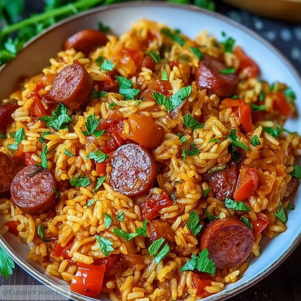 Riz au Chorizo et Lardons Façon Mexicaine