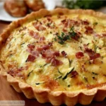 Tarte fondante courgettes et lardons