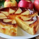 Flan aux pommes et yaourt