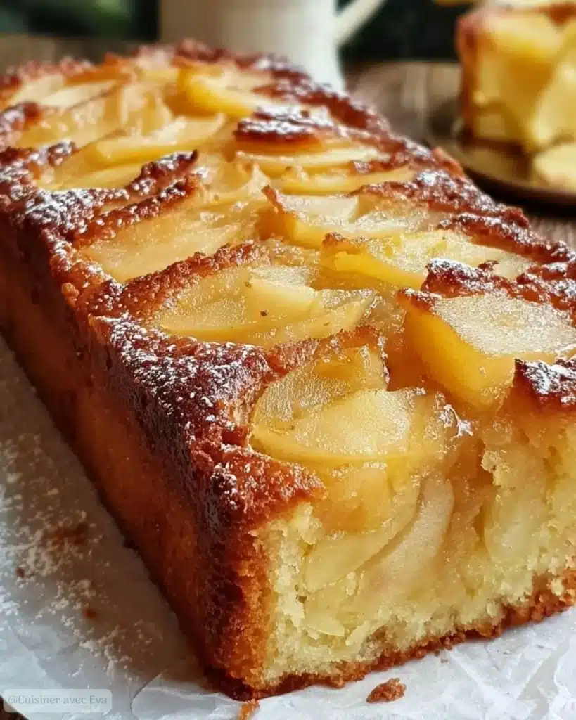 Preparation cake aux pommes fondantes
