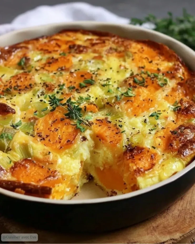 ingredients de clafoutis salé de patate douce au comté