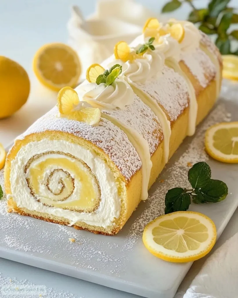 Bûche au Citron et Mascarpone Délice de Noël