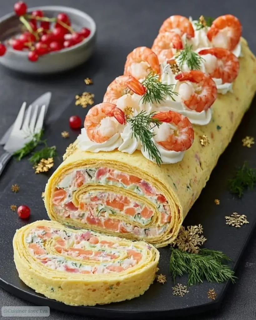 Bûche crêpe salée