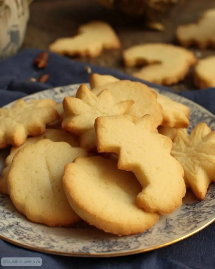 présentation festive des biscuits de Noël glacés