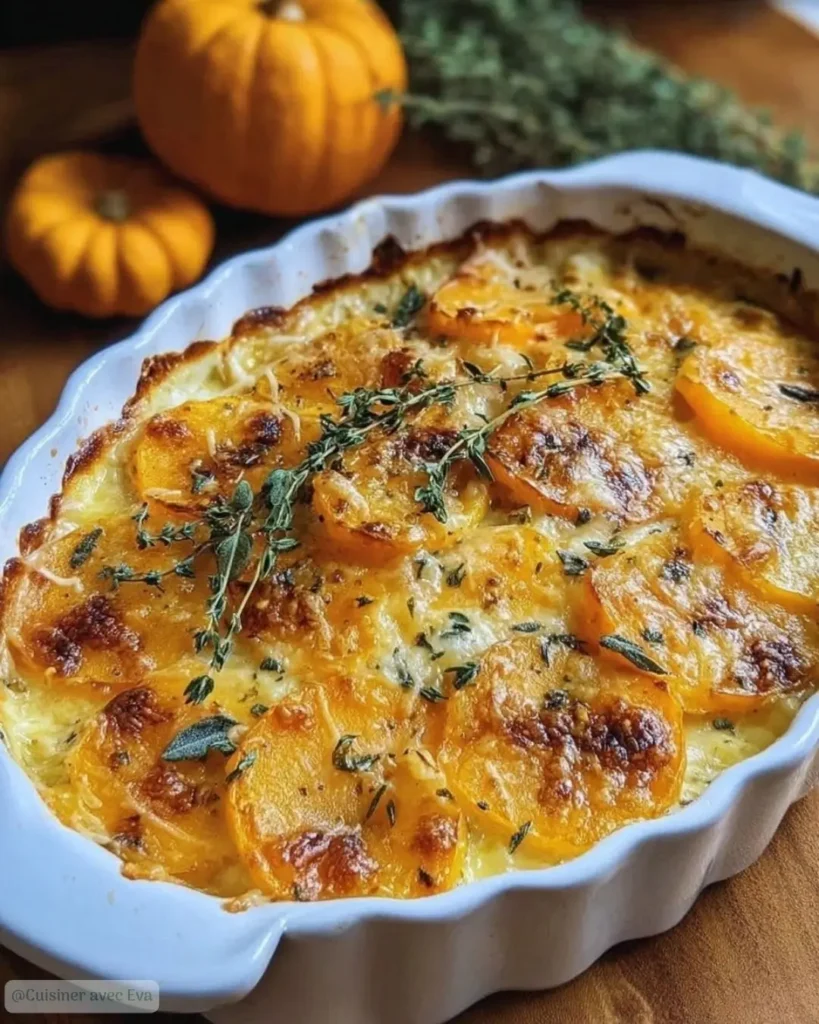 Gratin Crémeux de Butternut et Pommes de Terre