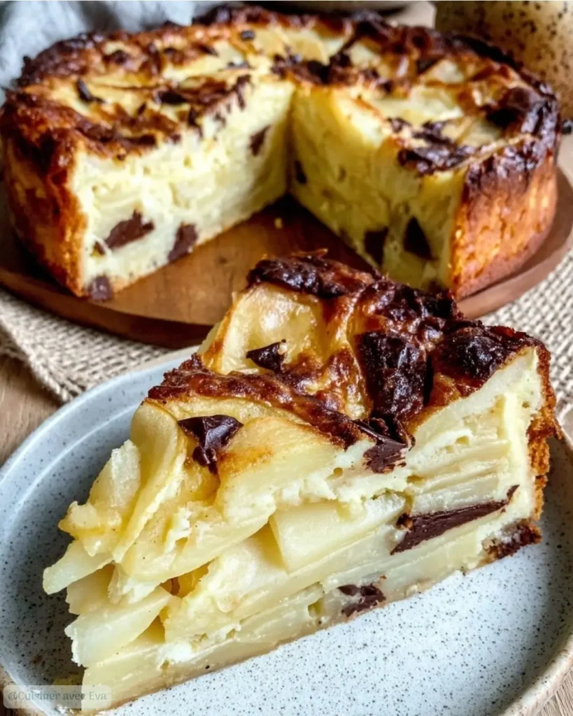 Ingrédients pour un clafoutis pommes-chocolat moelleux