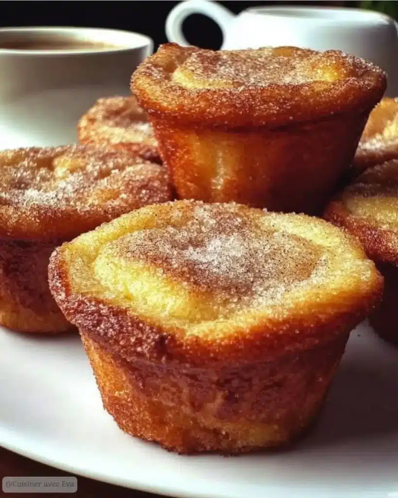 Preparation Muffins Pain Perdu à la Cannelle et au Sucre