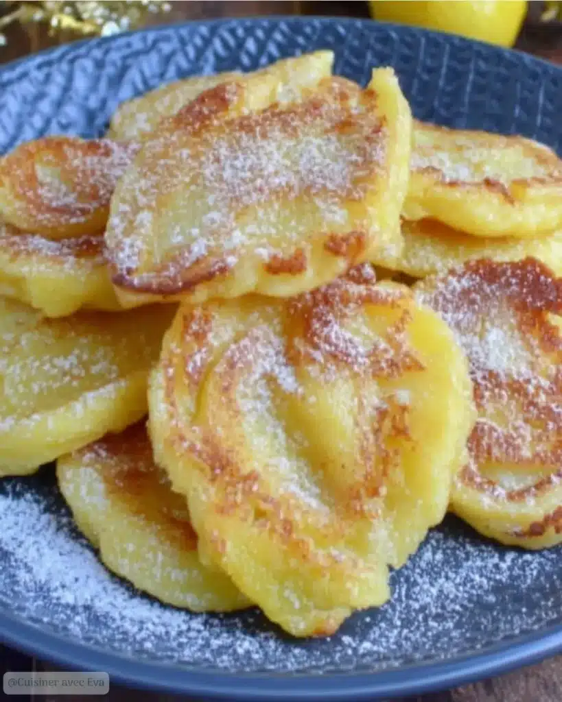 Préparation beignets de pommes à la poêle sans friture
