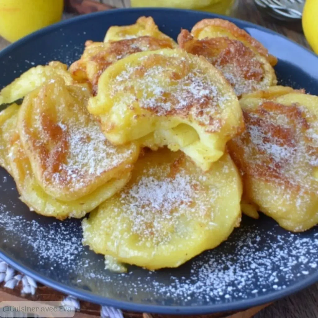 beignets de pommes à la poêle sans friture