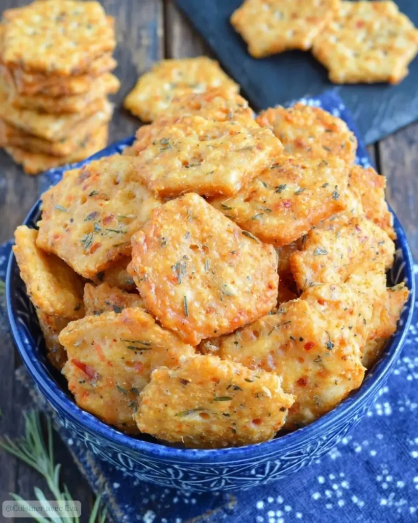 Crackers de Noël à la Moutarde et au Comté croustillants et festifs