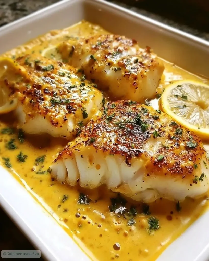 cabillaud au four à la moutarde