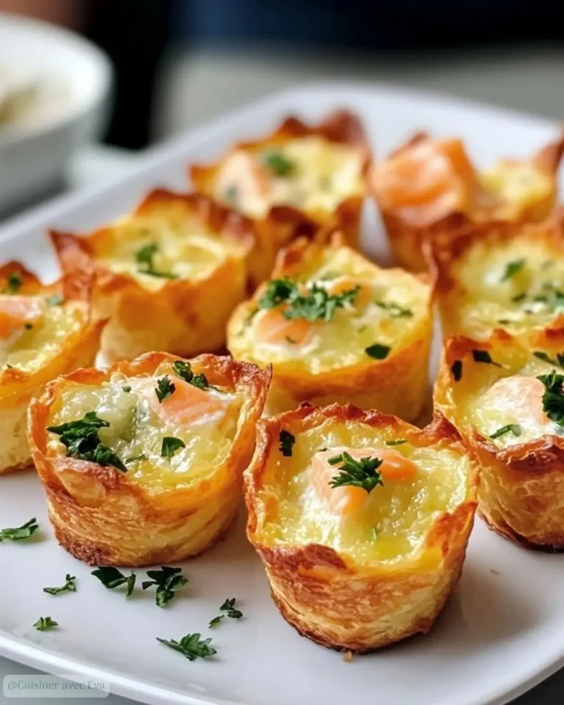 Bouchées au saumon fumé et poireaux – un apéritif facile et gourmande