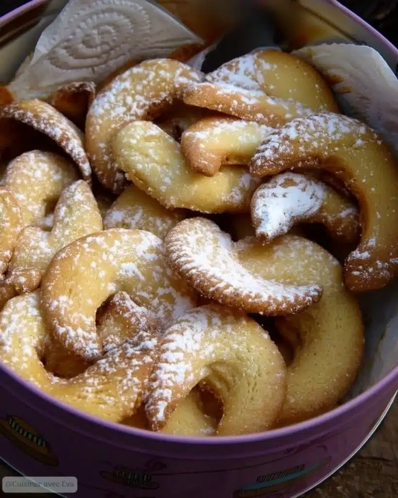Lunes de Noël biscuits sablés à la vanille et à l’amande