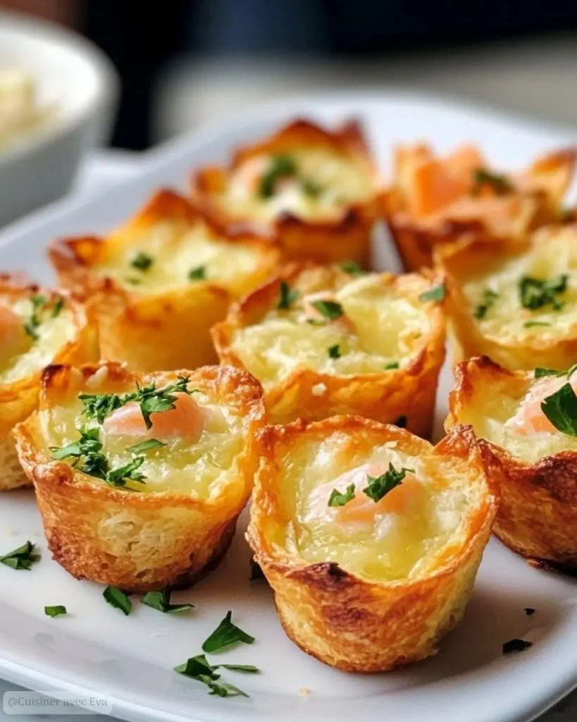 Préparation Bouchées au saumon fumé et poireaux