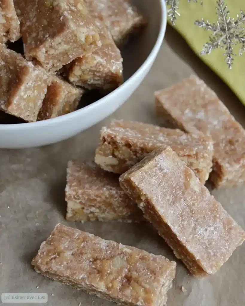 Préparation Briquettes de Noël aux Noix et Épices