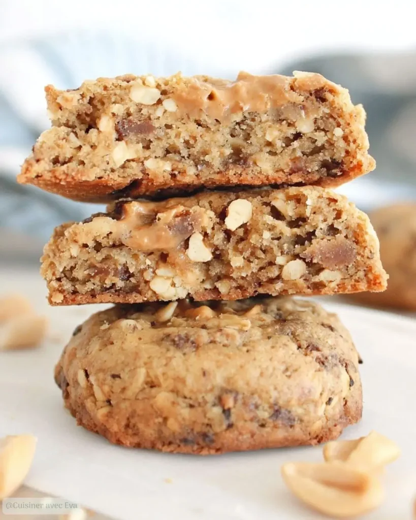 Préparation des Cookies de Noël au Beurre de Cacahuètes & Chocolat