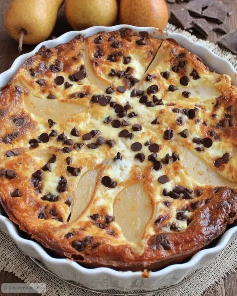 Clafoutis aux poires et chocolat