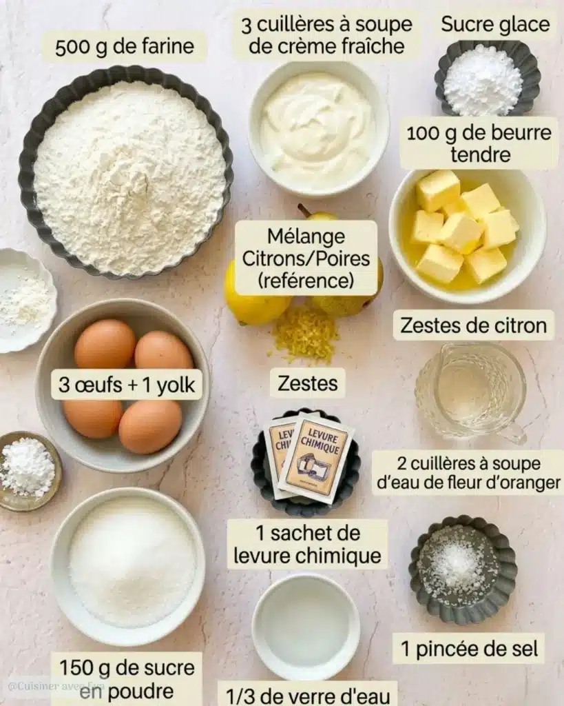 Ingrédients du Beignets ultra moelleux